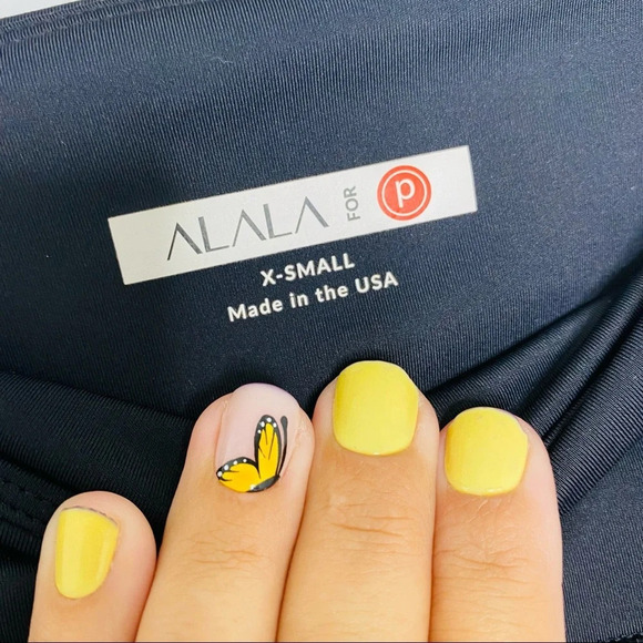 Alala Pure Barre Black Purple Balance Mesh High Rise Workout Tights Size XS - Picture 4 of 12